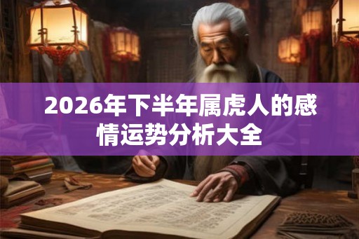 2026年下半年属虎人的感情运势分析大全