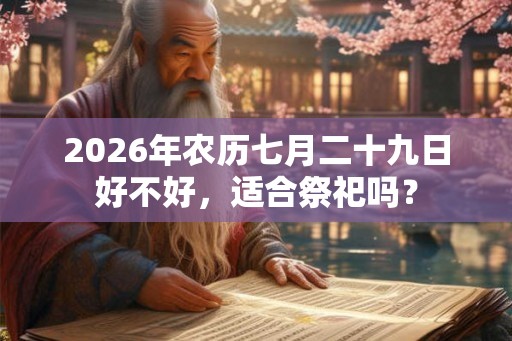 2026年农历七月二十九日好不好，适合祭祀吗？