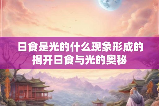 日食是光的什么现象形成的揭开日食与光的奥秘