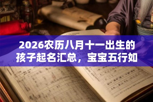 2026农历八月十一出生的孩子起名汇总，宝宝五行如何？