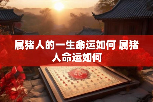 属猪人的一生命运如何 属猪人命运如何 属猪人的一生命运如何 属猪人命运如何