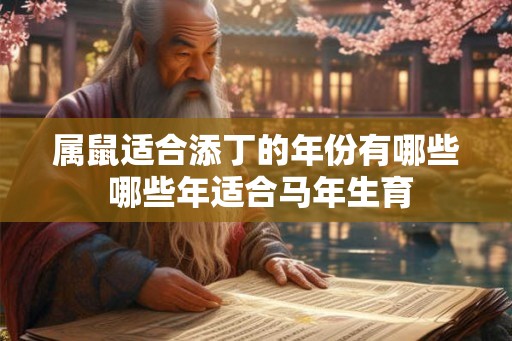 属鼠适合添丁的年份有哪些 哪些年适合马年生育 属鼠适合添丁的年份有哪些 哪些年适合马年生育