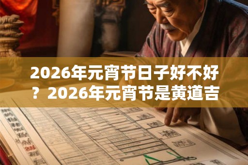 2026年元宵节日子好不好？2026年元宵节是黄道吉日吗？