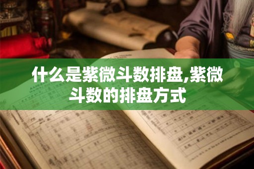 什么是紫微斗数排盘,紫微斗数的排盘方式