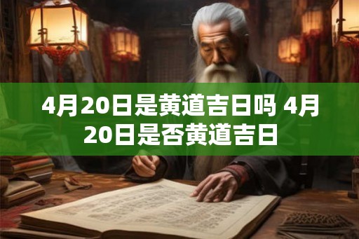 4月20日是黄道吉日吗 4月20日是否黄道吉日