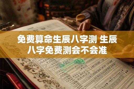 免费算命生辰八字测 生辰八字免费测会不会准