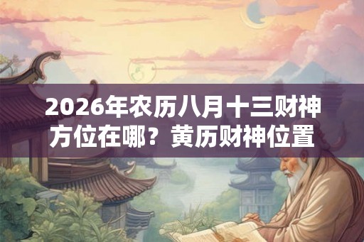 2026年农历八月十三财神方位在哪？黄历财神位置