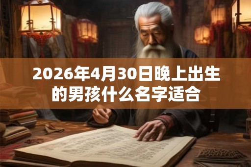 2026年4月30日晚上出生的男孩什么名字适合