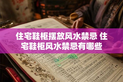 住宅鞋柜摆放风水禁忌 住宅鞋柜风水禁忌有哪些