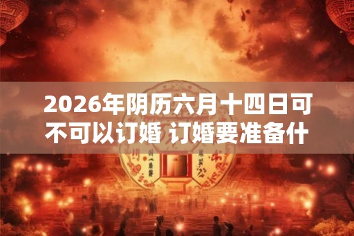 2026年阴历六月十四日可不可以订婚 订婚要准备什么
