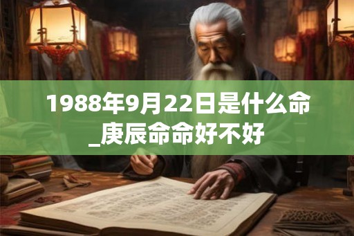 1988年9月22日是什么命_庚辰命命好不好 1988年9月22日是什么命_庚辰命命好不好