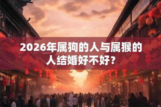 2026年属狗的人与属猴的人结婚好不好？