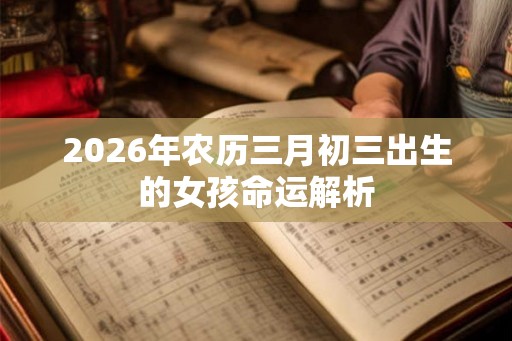2026年农历三月初三出生的女孩命运解析 2026年农历三月初三出生的女孩命运解析