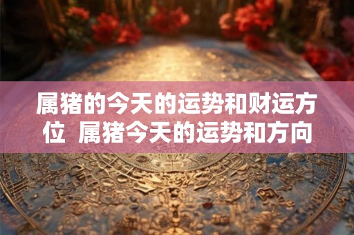 属猪的今天的运势和财运方位 属猪今天的运势和方向 属猪的今天的运势和财运方位 属猪今天的运势和方向