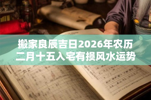 搬家良辰吉日2026年农历二月十五入宅有损风水运势