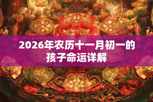 2026年农历十一月初一的孩子命运详解