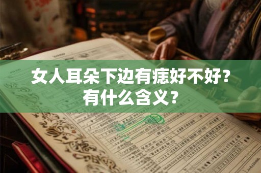 女人耳朵下边有痣好不好？有什么含义？