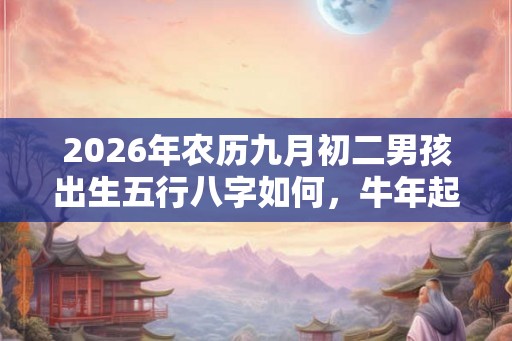 2026年农历九月初二男孩出生五行八字如何，牛年起名推荐