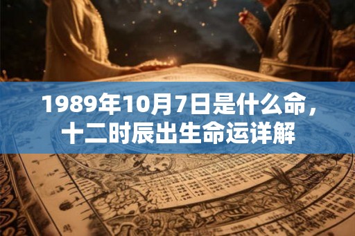 1989年10月7日是什么命，十二时辰出生命运详解