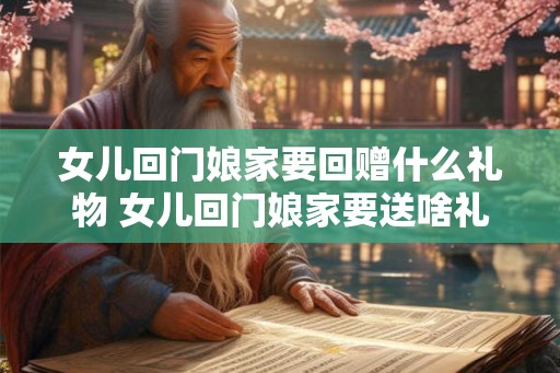 女儿回门娘家要回赠什么礼物 女儿回门娘家要送啥礼物