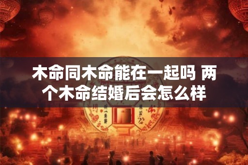 木命同木命能在一起吗 两个木命结婚后会怎么样
