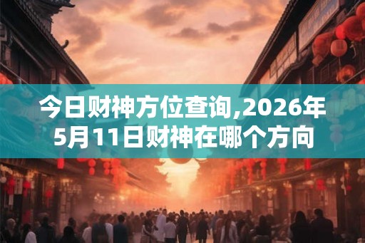 今日财神方位查询,2026年5月11日财神在哪个方向