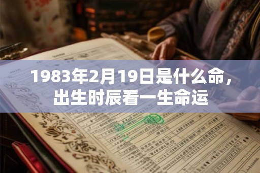 1983年2月19日是什么命,出生时辰看一生命运 1983年2月19日是什么命,出生时辰看一生命运