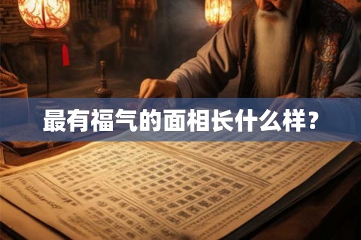 最有福气的面相长什么样？