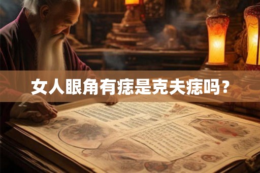 女人眼角有痣是克夫痣吗？