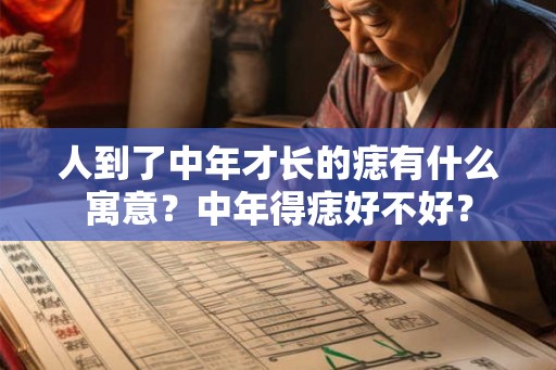 人到了中年才长的痣有什么寓意？中年得痣好不好？