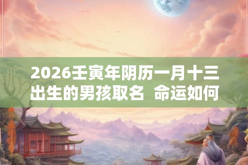 2026壬寅年阴历一月十三出生的男孩取名  命运如何