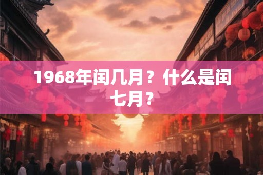 1968年闰几月?什么是闰七月? 1968年闰几月?什么是闰七月?
