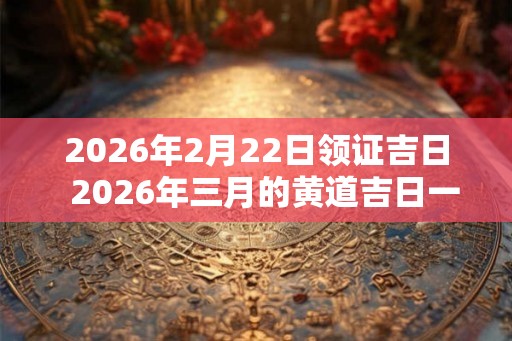 2026年2月22日领证吉日  2026年三月的黄道吉日一览表