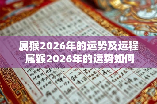 属猴2026年的运势及运程 属猴2026年的运势如何