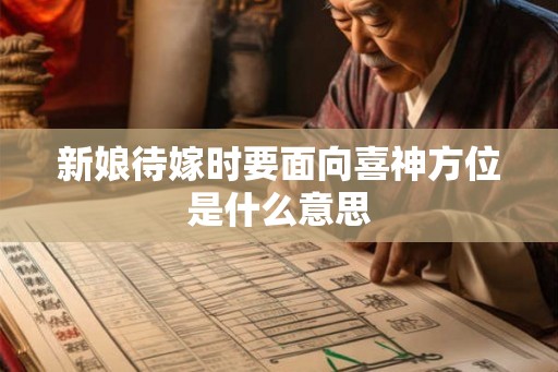 新娘待嫁时要面向喜神方位是什么意思