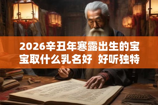 2026辛丑年寒露出生的宝宝取什么乳名好  好听独特的小名分享