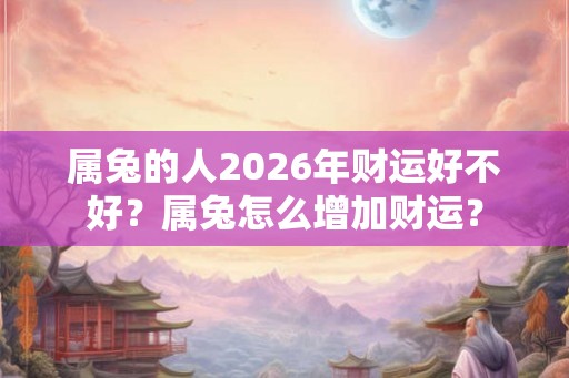 属兔的人2026年财运好不好?属兔怎么增加财运? 属兔的人2026年财运好不好?属兔怎么增加财运?