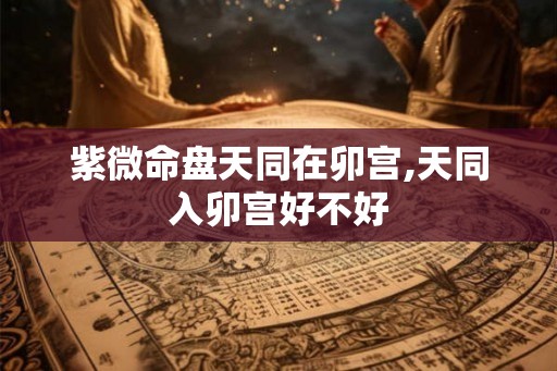 紫微命盘天同在卯宫,天同入卯宫好不好