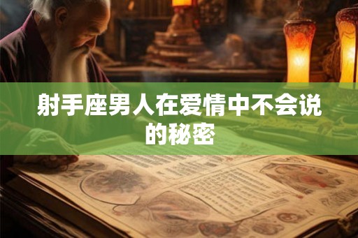 射手座男人在爱情中不会说的秘密