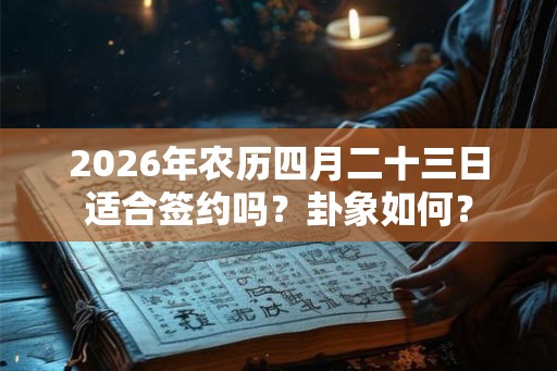 2026年农历四月二十三日适合签约吗？卦象如何？