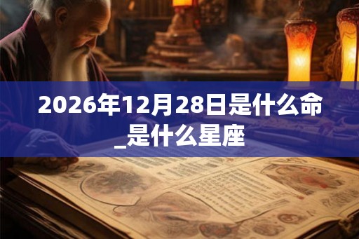 2026年12月28日是什么命_是什么星座 2026年12月28日是什么命_是什么星座