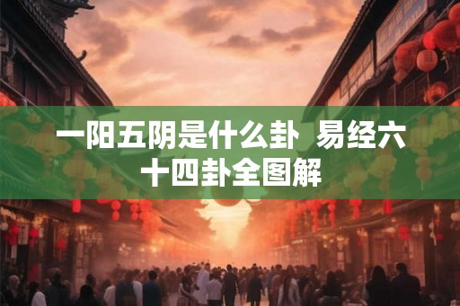 一阳五阴是什么卦  易经六十四卦全图解