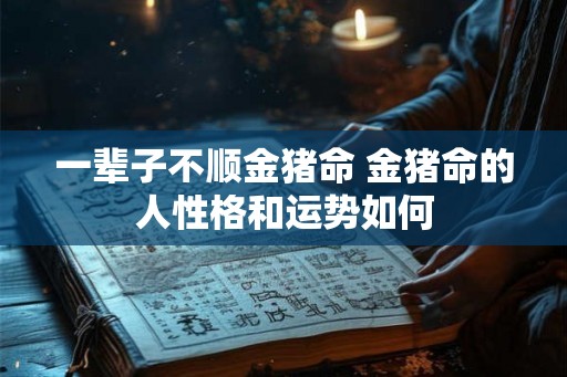 一辈子不顺金猪命 金猪命的人性格和运势如何 一辈子不顺金猪命 金猪命的人性格和运势如何