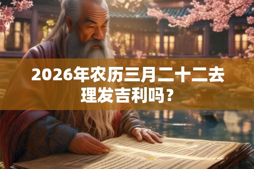 2026年农历三月二十二去理发吉利吗？