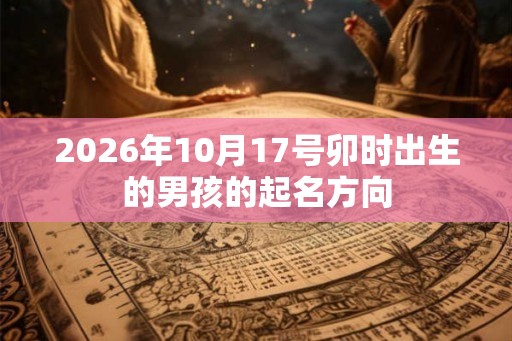 2026年10月17号卯时出生的男孩的起名方向 2026年10月17号卯时出生的男孩的起名方向