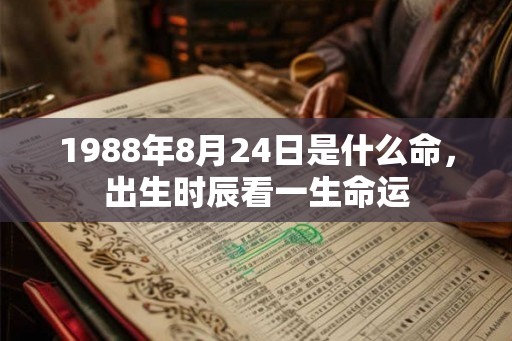 1988年8月24日是什么命,出生时辰看一生命运 1988年8月24日是什么命,出生时辰看一生命运