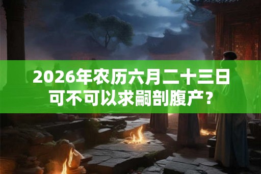 2026年农历六月二十三日可不可以求嗣剖腹产？