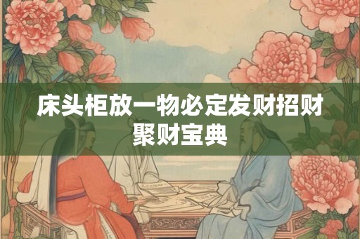 床头柜放一物必定发财招财聚财宝典