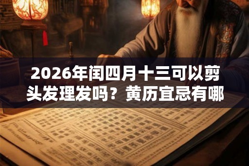 2026年闰四月十三可以剪头发理发吗?黄历宜忌有哪些? 2026年闰四月十三可以剪头发理发吗?黄历宜忌有哪些?