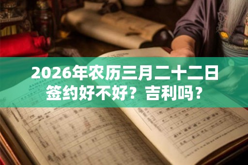 2026年农历三月二十二日签约好不好?吉利吗? 2026年农历三月二十二日签约好不好?吉利吗?